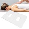 100Pcs Face Rest Cover Hole Design Good Water Absorption Breathable Disposable Headrest Cover for Beauty SalonsWhite