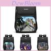 Stylish Oxford Cloth Backpack For Students Featuring Cool Monitor Man Design