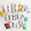 Jungle Safari Animal Silicone Fondant Mold Bear Lion Giraffe Rabbit Panda Cake Decorating Mould For Birhtday Party Baby Shower