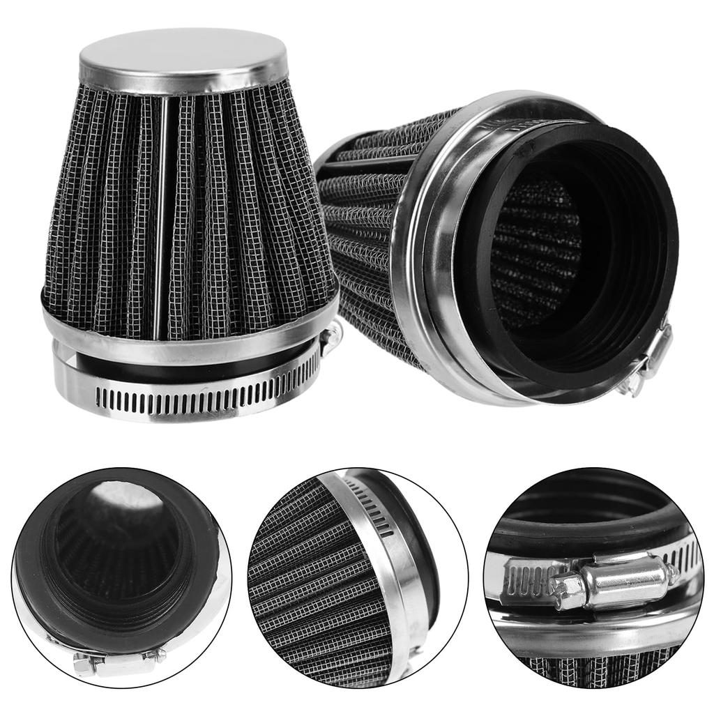 2 Piece Set of 2 Power Filters for Motorcycles Universal Motorcycle Carbon Style Air