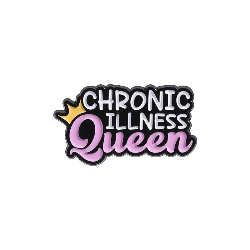 Creative Colorful Optimism Inspirational Metal Brooch Letter Pin For Fashionable Outfits