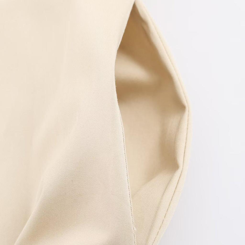 Spring 2026 New Women's European & American Style Mid-Length Loose Solid Color Short Sleeve Midi Dress