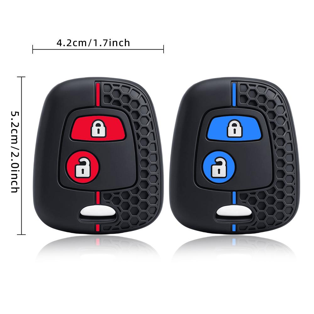 2 Button Silicone Car Key Cover Case For Peugeot 106 107 206 207 307 Citroen C1 C2 C3 C4 Xsara Picasso For Toyota Aygo Protector