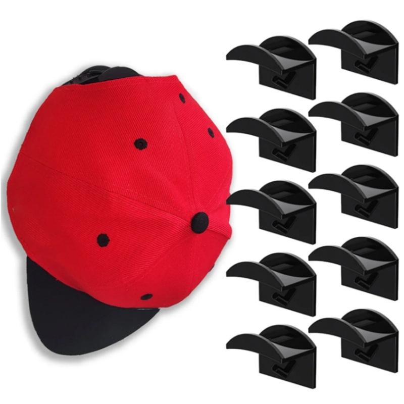 1 Set Wall Mounted Hat Rack Plastic Display Stand for Baseball Caps Convenient Hat Holder Space Saving Caps Organizer