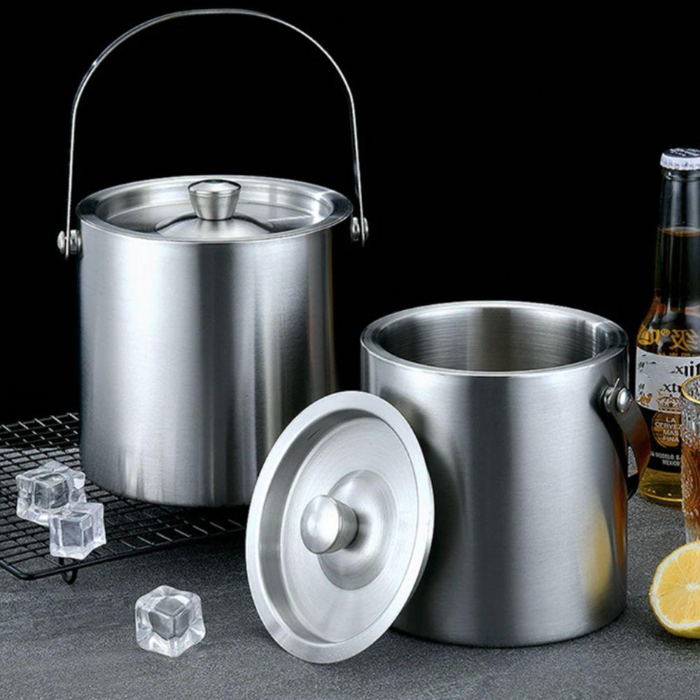 

1.4/2/3 L Beer Cooler Bucket Double Wall Chilling Beer Container Insulated Ice Bucket Pub 1.4L