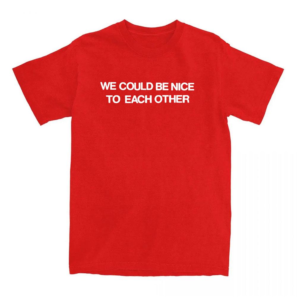 

NICE TO EACH OTHER Tee Singer Olivia Dean Printing T-shirt Loose Cotton Women Men T Shirt Streetwear Casual Graphic Tshirt S