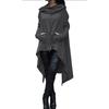 Women Plaid Hooded Sweatshirt Long Sleeve Plush Winter Top Warm Cozy