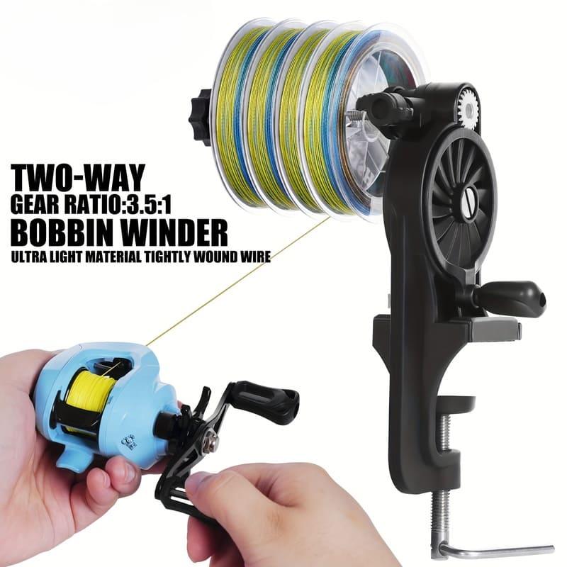 Two-way Fishing Line Winding Machine Fishing Adjustable Portable Bench Clamp Fishing Reel Light and Portable Adjustable Pressure Relief