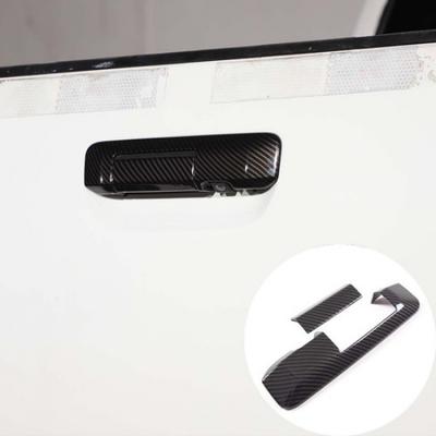 ABS Carbon Car Tailgate Handle Frame Trim Accessories For Toyota Tacoma 2006-15