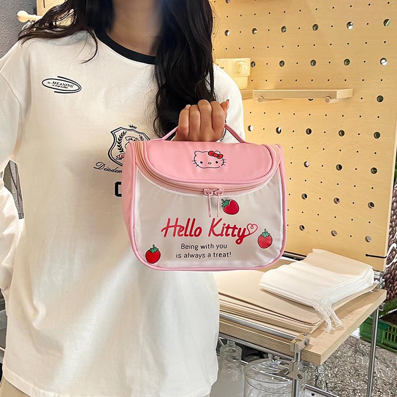 Wasserdichte PVC-Kosmetiktasche Hello Kitty mit großem Fassungsvermögen für den täglichen Gebrauch Mädchen