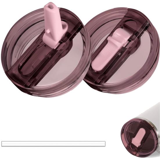 Flip Straw Lid for 40 Oz Tumbler Leak Proof Replacement BPA-Free Reusable Cup Lid for Water Juice Milk Tea