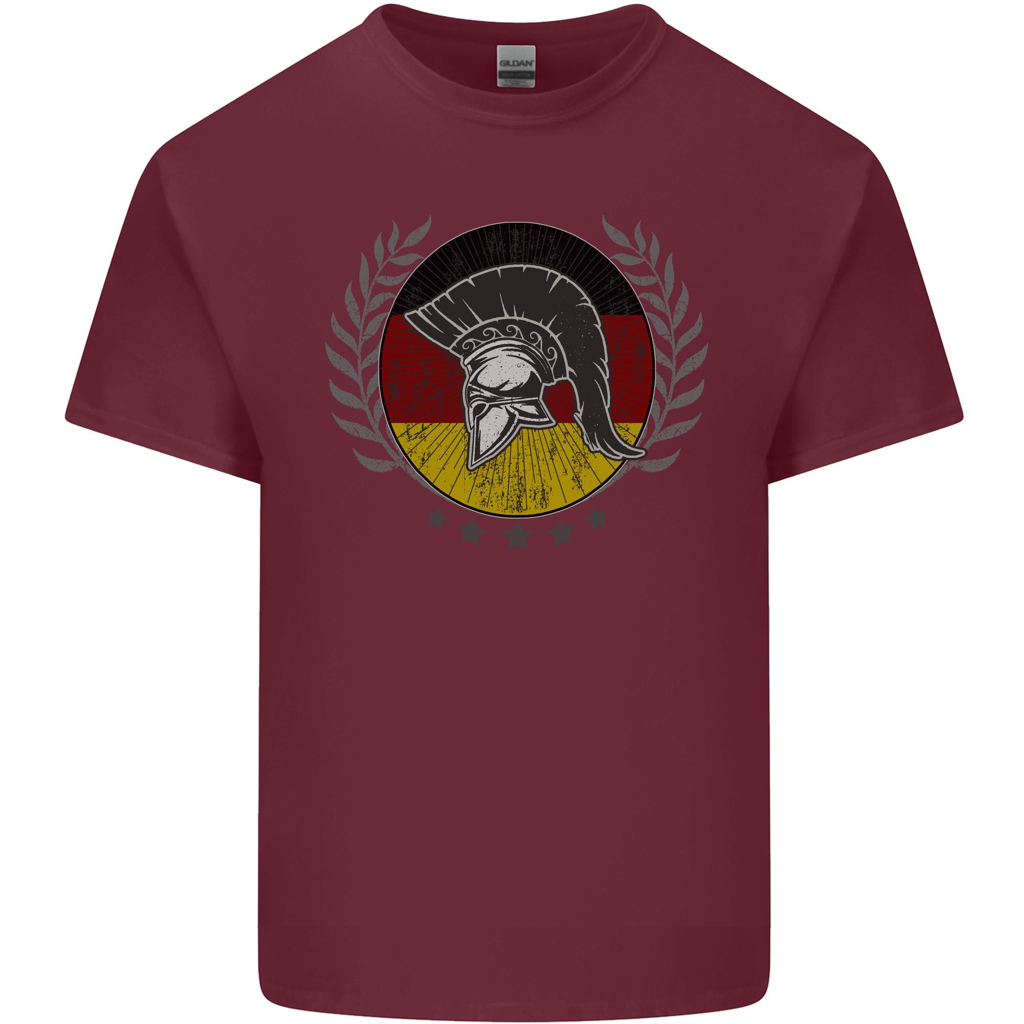 GerUnisex Bodybuilding Flag Gym Training Spartan Unisexs Light Cotton TShirt S