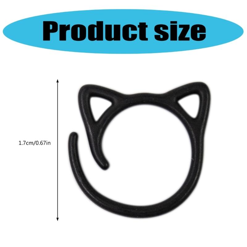 24Pcs Cats Shaped Stitching Markers Crochet Locking Markers Rings Stitching Locking Markers Rings for Knitting Weaving