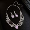 Ensemble collier boucles d'oreilles en cristal Ensemble collier en cristal brillant Ensemble bijoux strass Femme