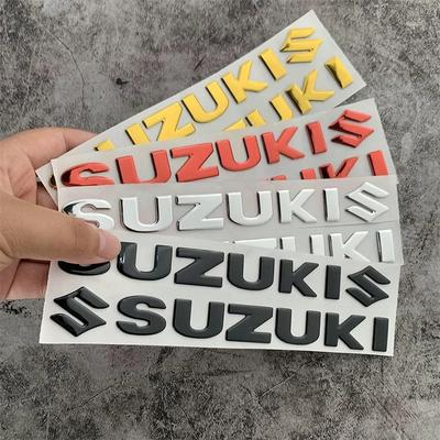 2pcs/set New Motorcycle Sticker 3D PVC for Suzuki Sticker 3D Tank Decal S Logo Gold Emblem Waterproof Decor