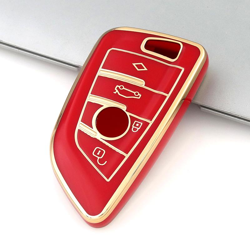 4 Buttons For BMW G20 G30 E46 E60 E90 X3 X5 X6 F15 F16 F45 F46 7 Series G11 F48 F39 New TPU Car Key Case Cover Shell Protector