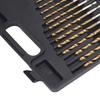 30 Pcs Set Twist Drill Bit 1/4in Shank 1/16 To 1/2in High Speed Steel Twist Drill Bits with Extension Rod Storage Case