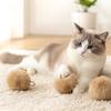 4/8/12pcs 3 Inch Furry Catnip Toy Ball Washable Soft Fluffy Interactive Cat Toy for Winter Cute Kitten Pet Interactive Gifts