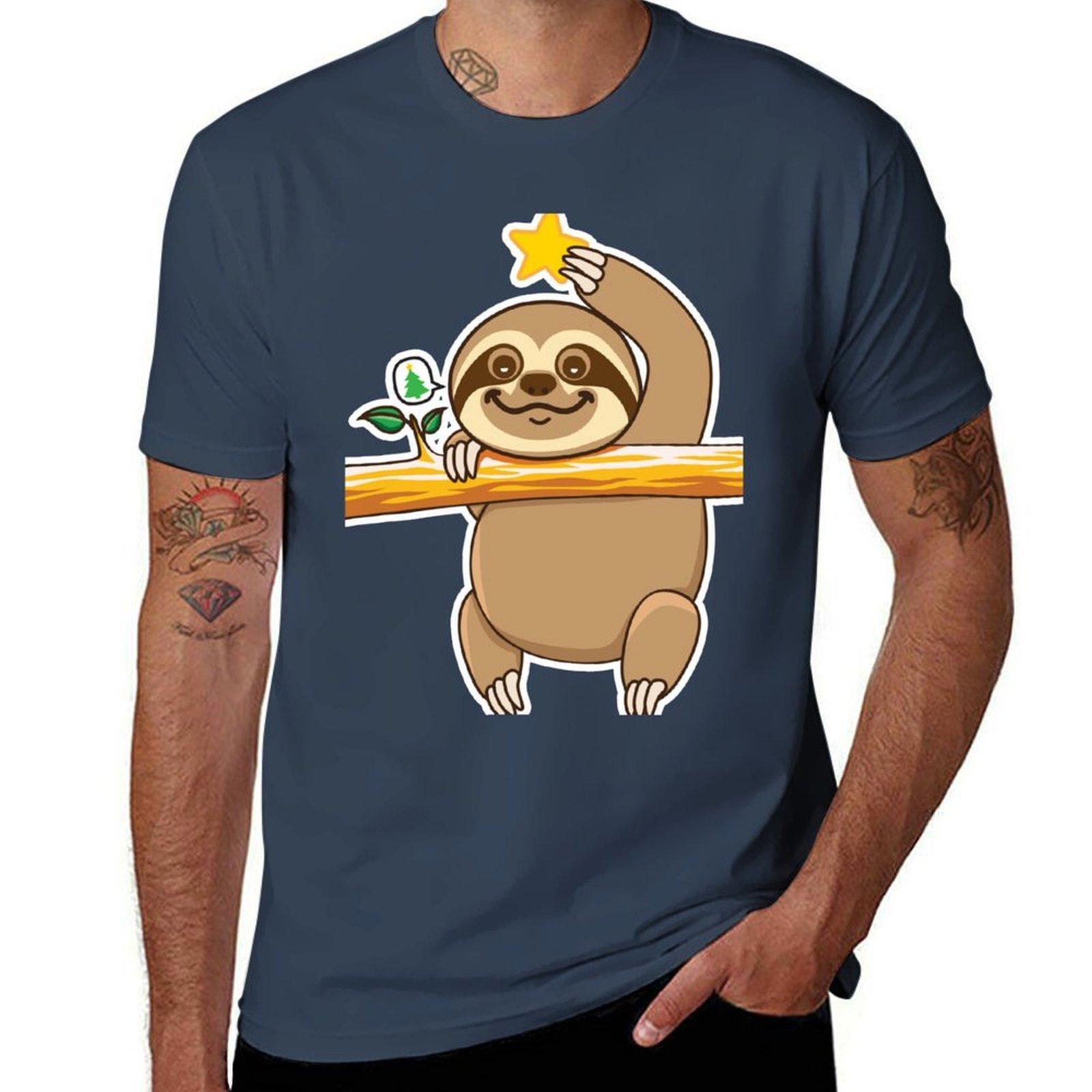 Sloth tree TShirt Casual Daily Graphic Tee S