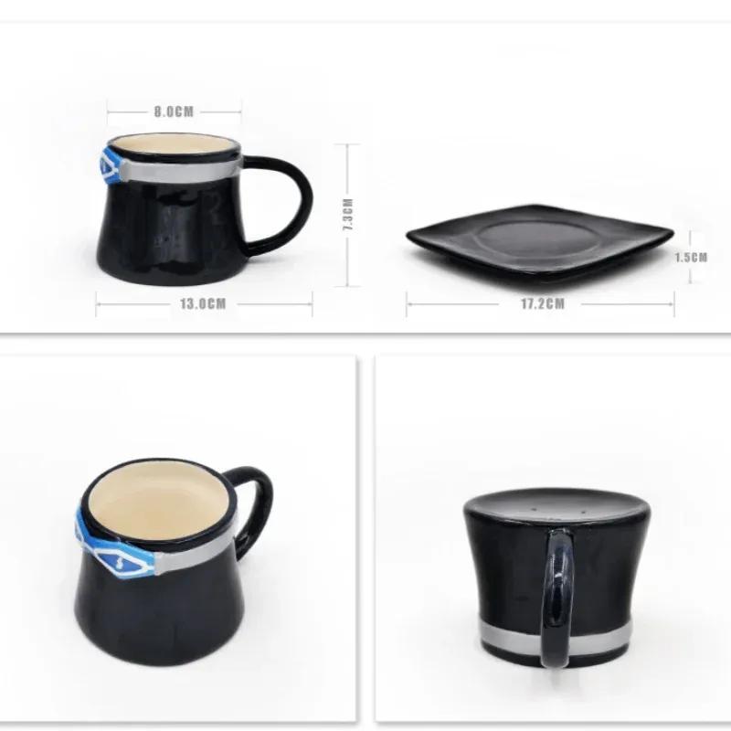 Anime One Piece Cosplay Ceramics Mug Water Cup Creative Luffy Ace Sabo Three Brothers Hat Shaped Coffee Milk Cup Ornament Gifts