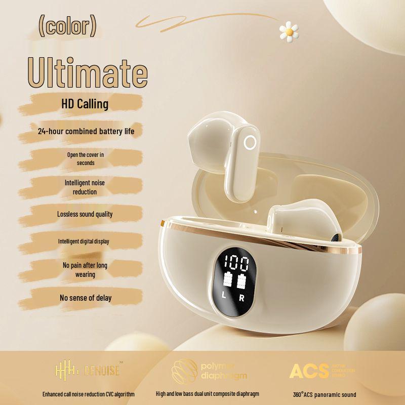 NE-110 TWS True Wireless Bluetooth Earbuds with Digital Display & In-Ear Stereo