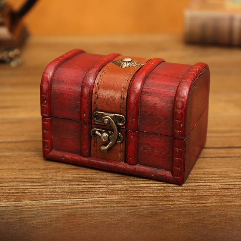 

Органайзер Деревянная Современная Коробка для Хранения Косметики Гостиная Подарок Декорация Buckle,12*8*8cm