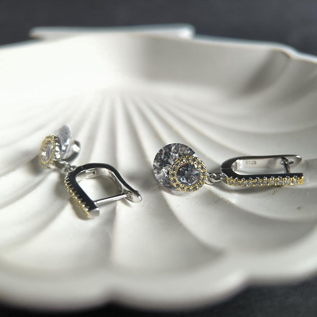 Серебряные серьги с фианитами (2186656)