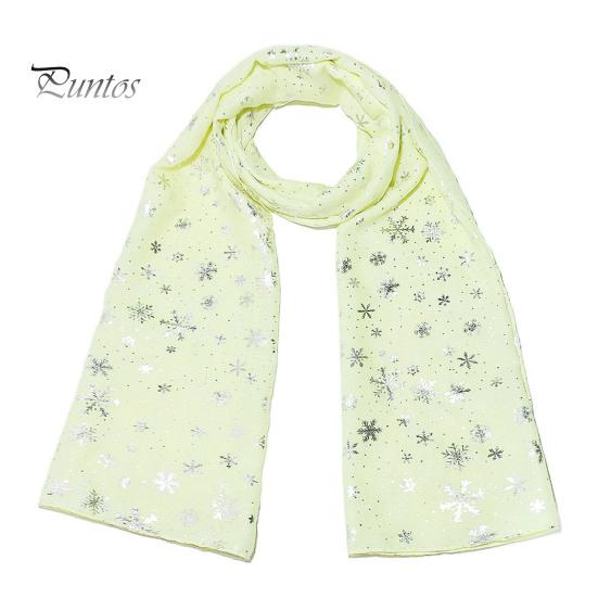 Feiertags-Accessoire Glitzernd Funkelnd Folien-Schneeflocken-Print Schal für Damen, Weihnachten Atmungsaktiv Kaltwetter-Thema Schal Wickel, Herbst Winter