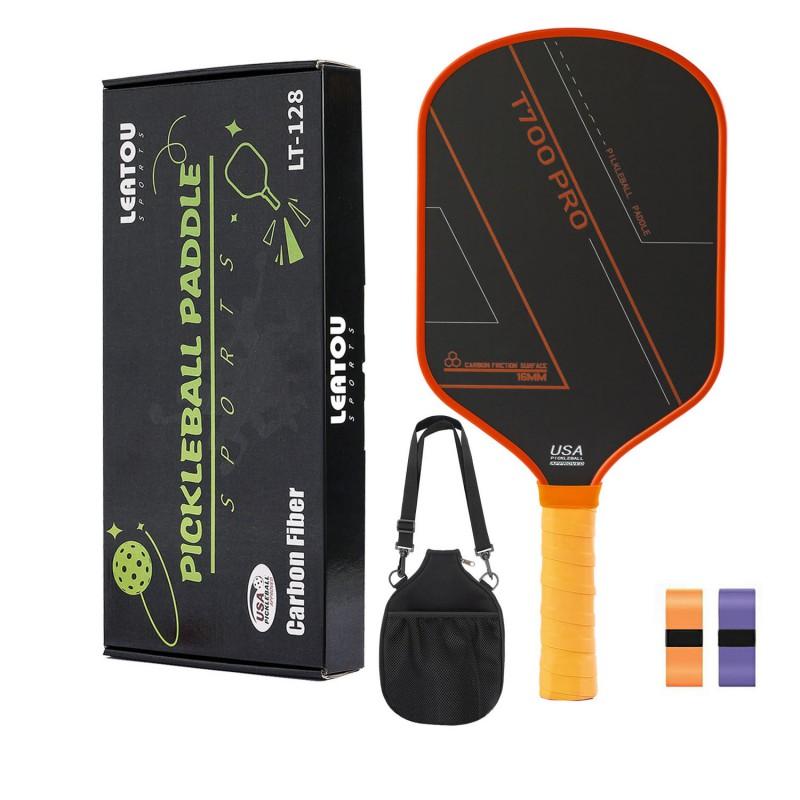 Carbon Fiber Pickleball Paddle With Textured Grip Case Set Competitive Play Lightweight Tournament Ready