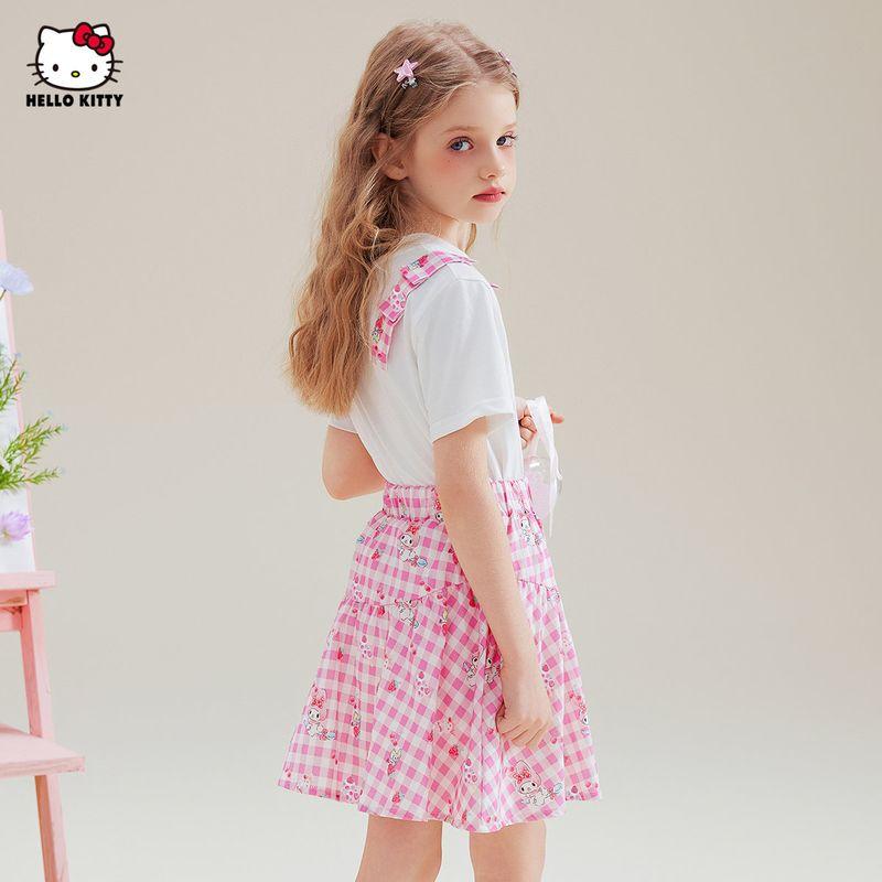 My Melody Clothes for Girls, Summer Outfit 2025 New Sweet Style, Two-Piece Set for Older Children, Children's Summer Clothing