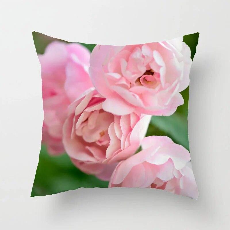 Pink Rose Sofa Pillowcase Cushion Cover     Bed Home Living Room Car Office