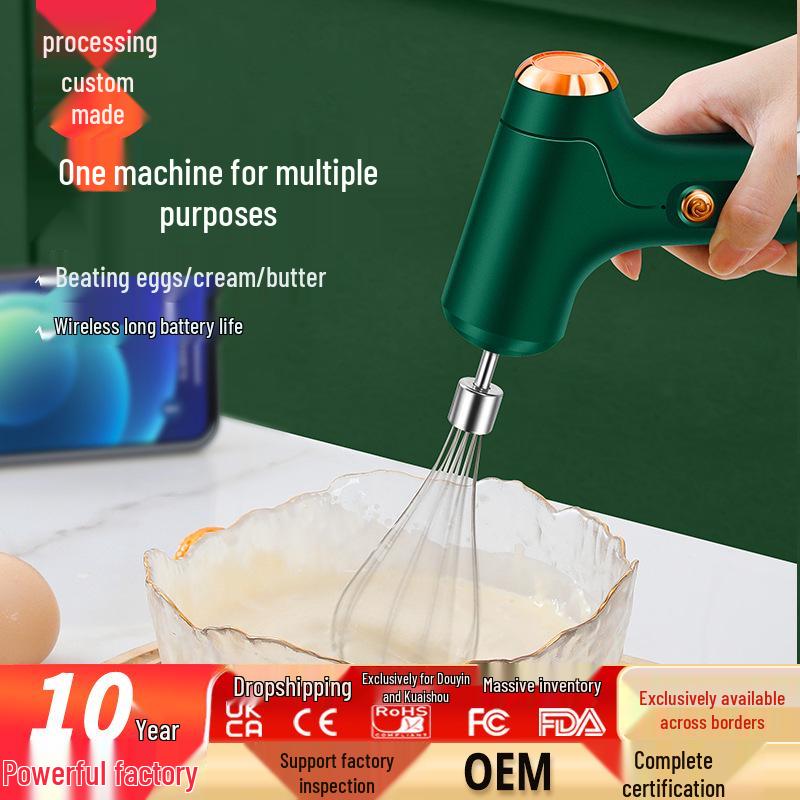 Rechargeable Electric Egg Beater & Automatic Whisk Mixer for Baking