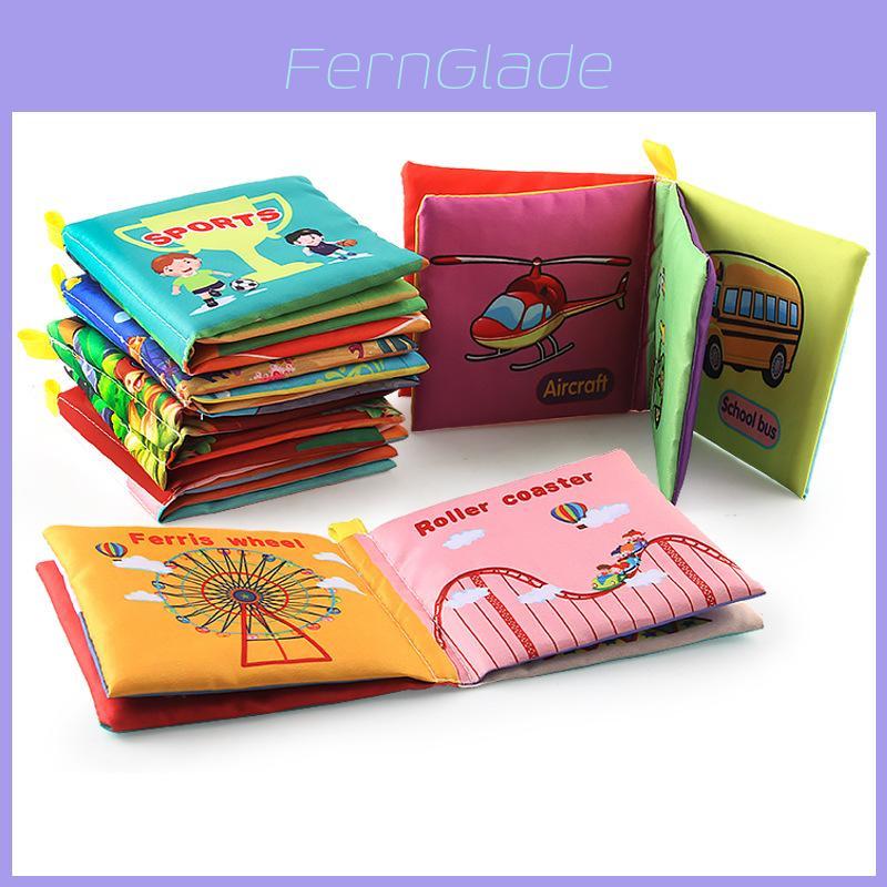 Baby Interactive Cloth Book Early Education Toy Animal Number Cognition Baby Cloth Book