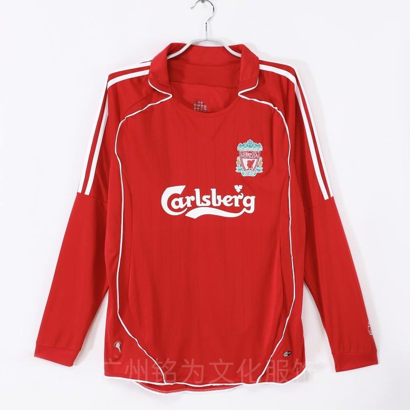 Mens Long Sleeve Retro Football Jersey Vintage Team Sportswear Soccer Fans
