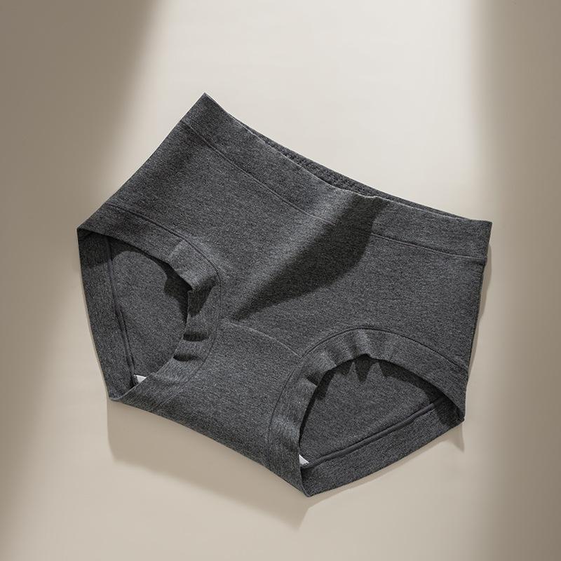 

Женское осенне-зимнее новое хлопковое антибактериальное нижнее белье с удлиненной ластовицей и высокой талией XXL темно серый