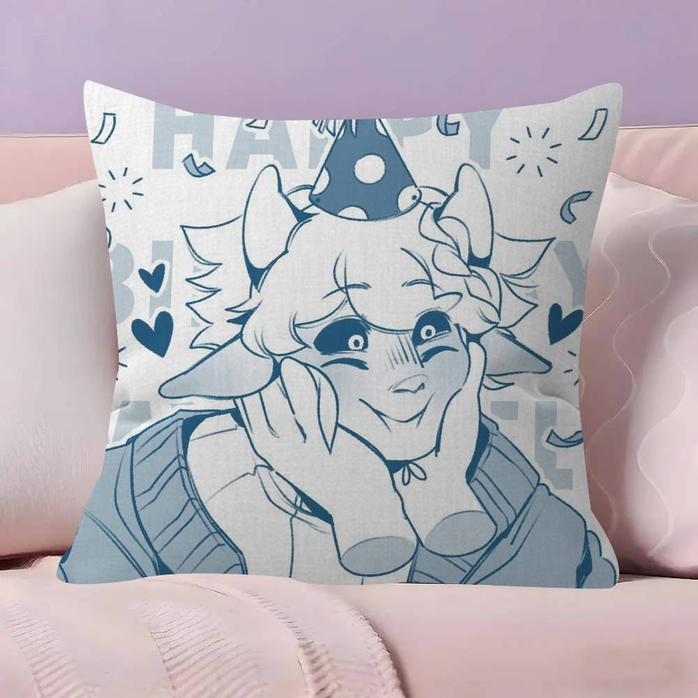 Mushroom Oasis Anime  Pillowcase Toon Gift Cushion Cover Bedroom Home Sofa Chair Seat Decor Pillow Case