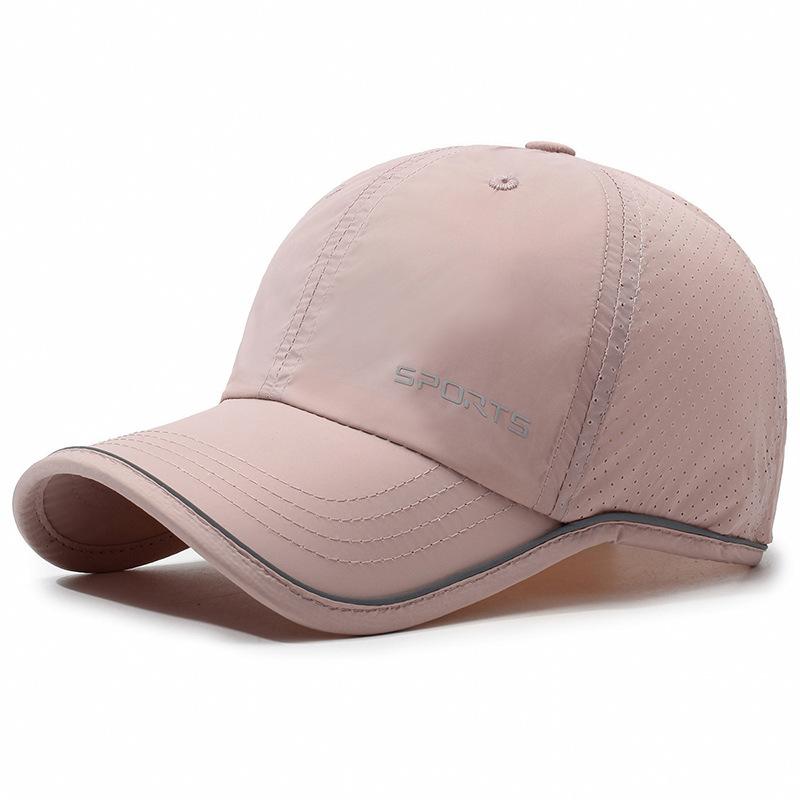 Spring Summer Reflective Strip Thin Baseball Cap Women Men Breathable Outdoor Sunshade Sunscreen Quick-Drying Cap