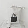 Cat, Kitten & Puppy Summer Canvas Tote - Fresh Literary Style Shoulder Bag for Students