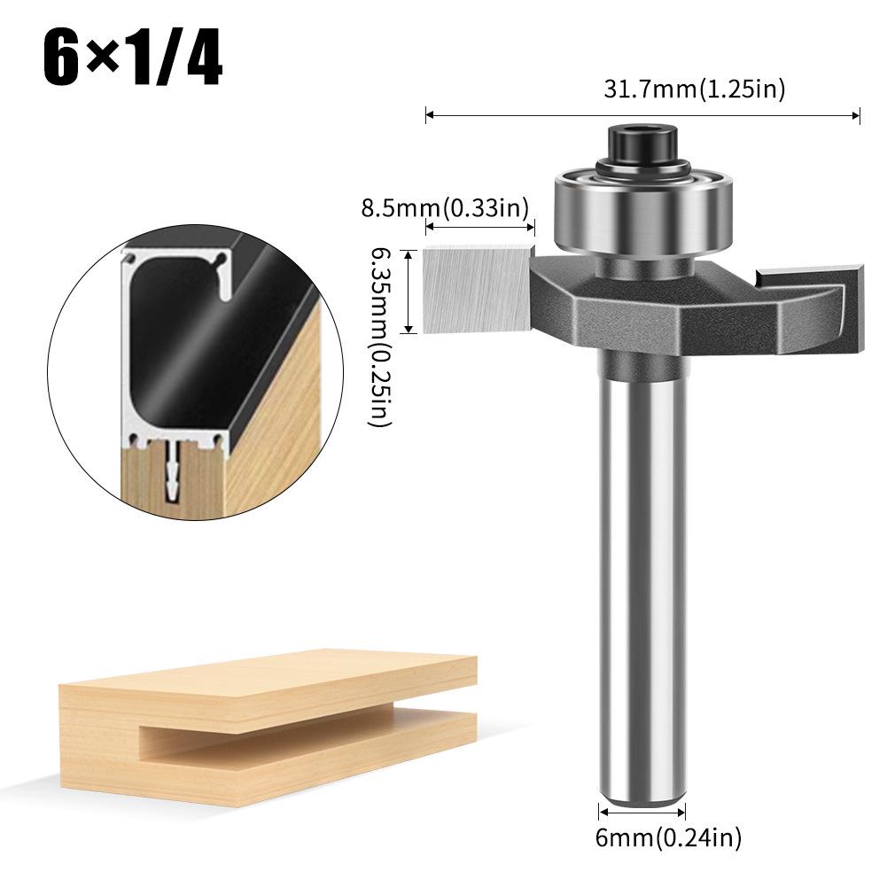 6 Handle 12 Handle Ball T-Knife Woodworking Milling Cutter Slotting Cutter Notch Cutter Begonia Angle Alloy Cutter Head Trimming Machine Tool Head