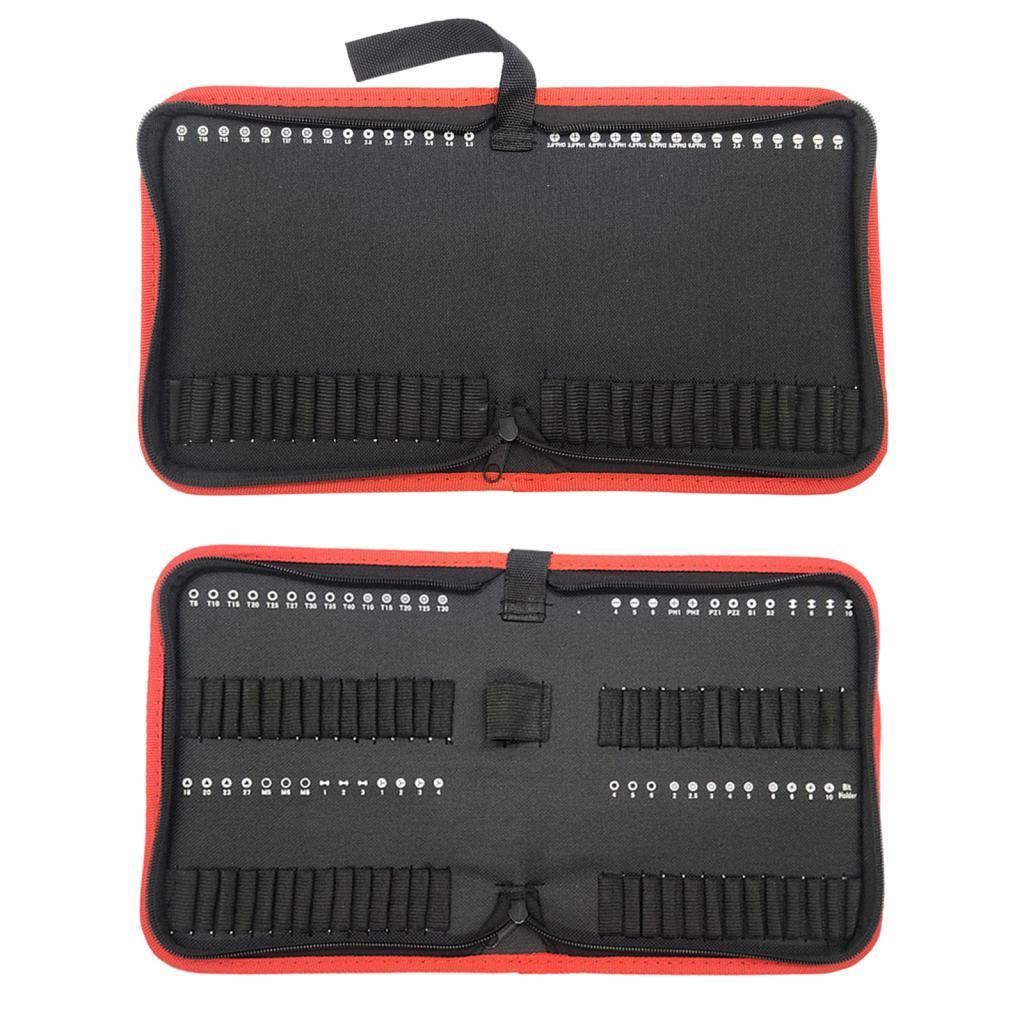 Premium Bit Tool Pouch with Zipper Durable Oxford Cloth Small Tool Storage Bag for Carpenter Electrician