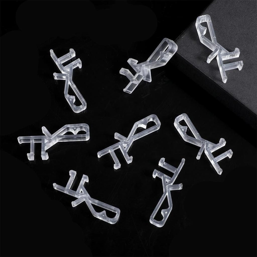 16 Pcs Hidden Channel Valance Clips, 1-7/8inch Clear Blinds Clips for Valance, Blind Valances Clip Replacement for Faux and Real Wood Window Blinds