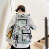 Graffiti Print Student Schoolbag Boys Large Capacity Backpack Girls Campus Backpack
