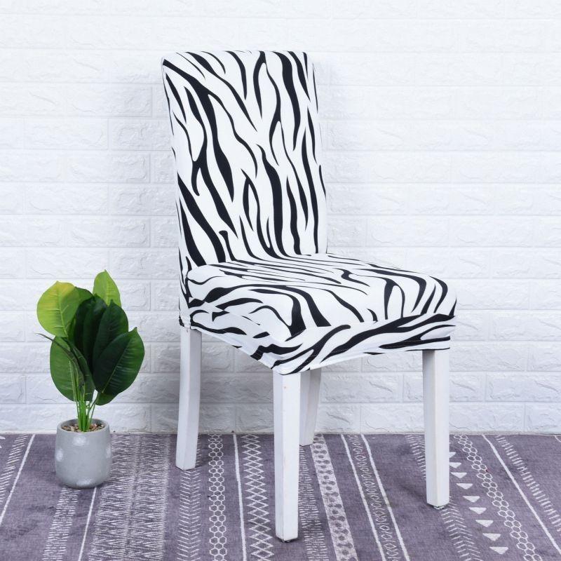 

Чехол из спандекса для стула Эластичные чехлы-протекторы для стула для комнаты, столовой Zebra
