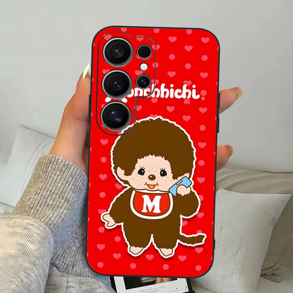 Cute M-monchhichis-s Phone Case For Samsung S 24 Fe 25 Ultra Plus 20 Lite 21 30 22 23 24 22 Ultra 5G Fundas