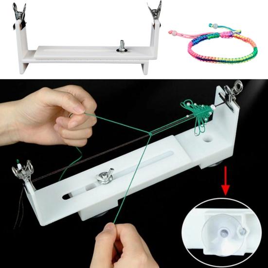 Verstellbare Armband-Flechtvorrichtung Armband-Flechtrahmen DIY Armband Handstrick-Flechtvorrichtung für Anfänger Basteln Armband Lanyard Schlüsselanhänger