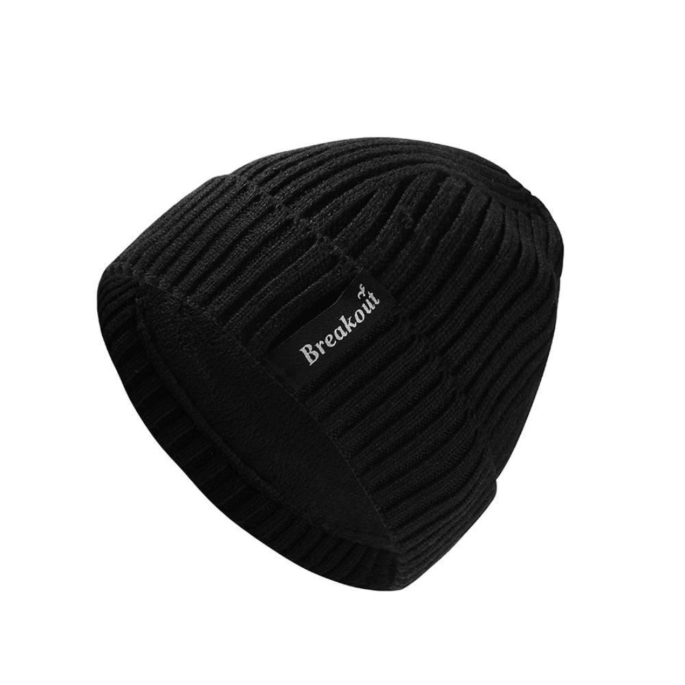 Wool Thick Knitted Hat Men's Winter Earmuffs Warm Hat Outdoor Cold and Windproof Wool Hat