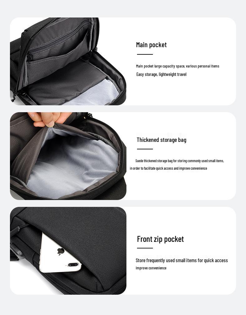 High-End Crossbody Bag: Trendy, Lightweight Chest Bag for Men & Women - Perfect for Travel and Commuting
