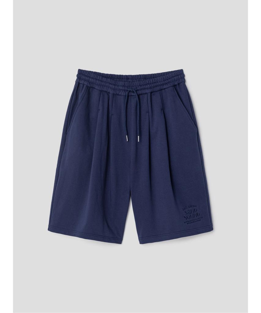 Saendeusaundeu (Unisex) Wide Training Shorts Navy