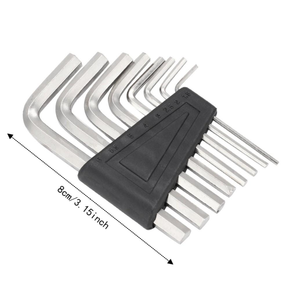 16PCS 1.5-6mm Hex Key Set Silver Hex Wrench Set Allen Key Wrench Set  For For instrument repair