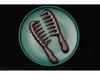 Ebony Ash Wood Wide-Tooth Meridian Massage Comb with Round Drum Handle